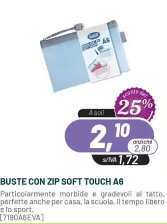 Buste con zip soft touch A6
