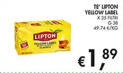 Coal Te' Lipton Yellow Label offerta