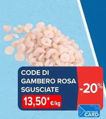 Code di gambero rosa sgusciate