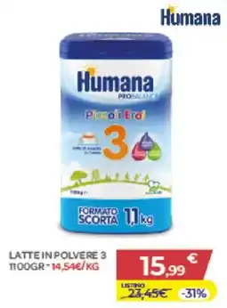 Bimbo Store Humana Piccoli Eroi Latte in polvere 3 offerta