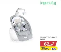 Bimbo Store Ingenuity sdraietta cuddle lamb offerta