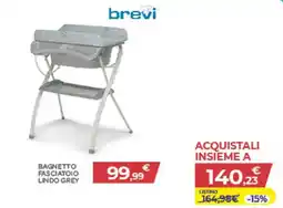 Bimbo Store Bagnetto fasciatoio Lindo Grey Brevi offerta