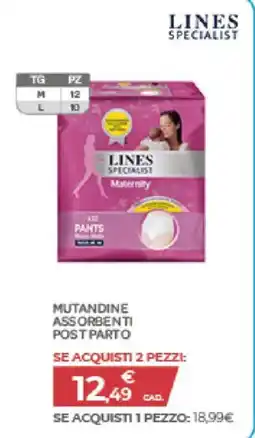 Bimbo Store Lines Specialist mutandine assorbenti post parto offerta