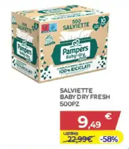 Bimbo Store Pampers salviette baby dry fresh offerta