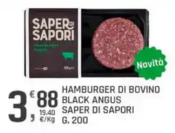 Supermercati Dok Hamburger di bovino black angus saper di sapori offerta