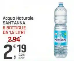 Supermercati Dok Acqua Naturale Sant'Anna offerta