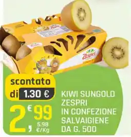 Supermercati Dok Kiwi Sungold Zespri offerta