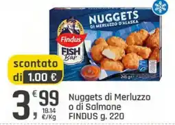 Supermercati Dok Nuggets di Merluzzo FINDUS offerta
