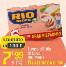 Supermercati Dok Tonno all'Olio di Oliva RIO MARE offerta