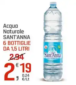 Supermercati Dok Acqua Naturale Sant'Anna offerta