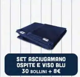 Supermercati Dok Set asciugamano ospite e viso blu offerta
