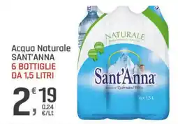 Supermercati Dok Acqua Naturale Sant'Anna offerta
