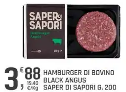 Supermercati Dok Hamburger di bovino black angus saper di sapori offerta