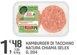 Supermercati Dok Hamburger di tacchino Natura Chiama Selex offerta