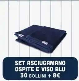 Supermercati Dok Set asciugamano ospite e viso blu offerta