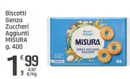 Supermercati Dok Misura Biscotti Senza Zuccheri Aggiunti offerta