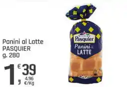Supermercati Dok Panini al Latte Pasquier offerta