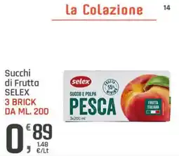 Supermercati Dok Succhi di Frutta SELEX offerta