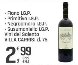 Supermercati Dok Vini del Salento Villa Carrisi offerta