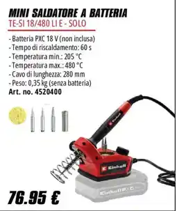 Einhell Mini saldatore a batteria Einhell offerta
