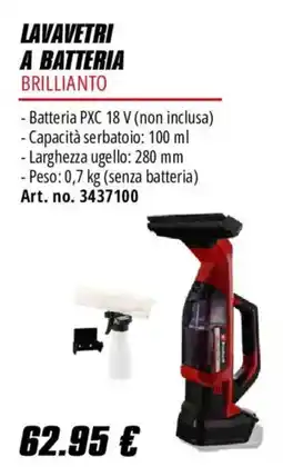 Einhell Lavavetri a batteria brilliante offerta