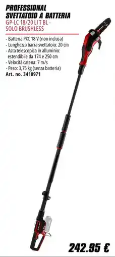 Einhell Professional svettatoio a batteria GP-LC 18/20 LIT BL - Solo brushless offerta