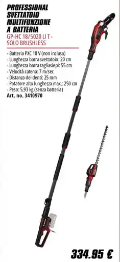 Einhell Professional svettatoio multifunzione a batteria offerta