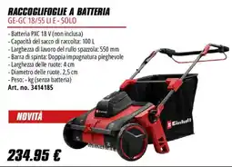 Einhell Raccogli foglie a batteria Einhell offerta