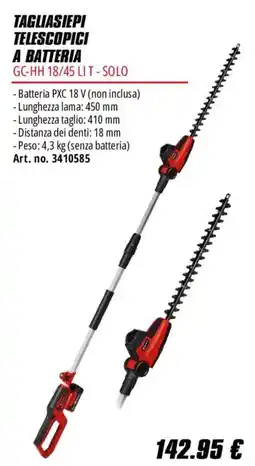 Einhell Tagliasiepi telescopici a batteria GC-HH 18/45 LIT - SOLO offerta