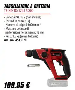 Einhell Tassellatore a batteria Einhell offerta