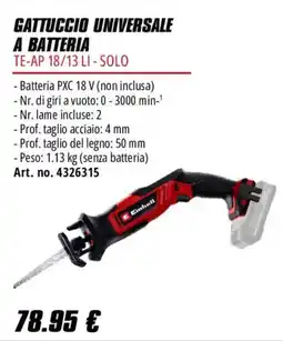 Einhell Gattuccio universale a batteria Einhell offerta