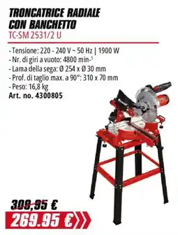 Einhell Troncatrice radiale con banchetto Kinbalt offerta