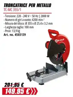 Einhell Troncatrice per metallo Einhell offerta