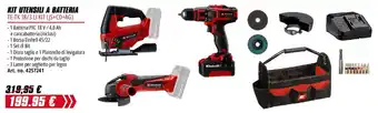 Kit utensili a batteria TE-TK 18/3 LI Kit (JS+CD+AG) Einhell