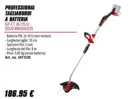 Einhell Professional tagliabordi a batteria GP-CT 36/35 LI - solo brushless offerta