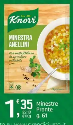 Supermercati Dok Knorr Minestra Anellini offerta