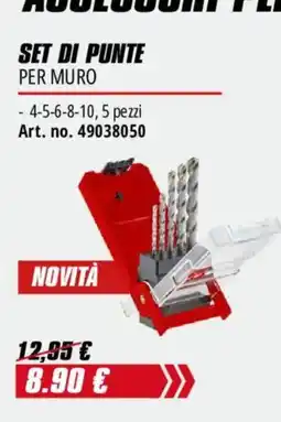Einhell Set di punte per muro offerta