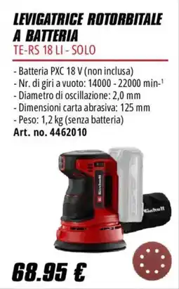 Einhell Levigatrice rotatoriale a batteria Einhell TE-RS 18 LI - SOLO offerta