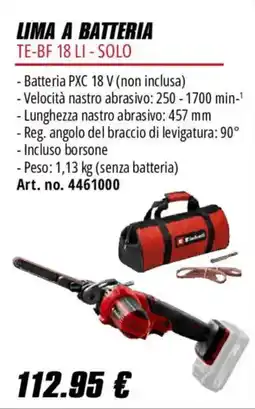 Einhell Lima a batteria TE-BF 18 LI - Solo offerta