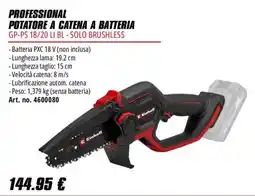 Einhell Potatore a catena a batteria Einhell offerta