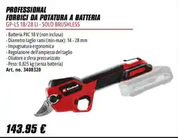 Einhell Forbici da potatura a batteria Einhell offerta