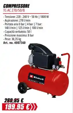 Einhell Compressore Einhell offerta