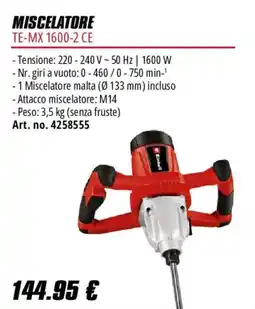 Einhell Miscelatore TE-MX 1600-2 CE offerta