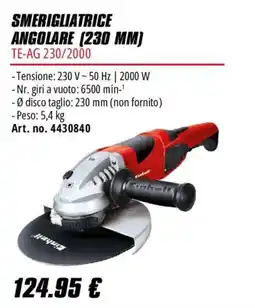 Einhell Smerigliatrice angolare 230 mm Finibell offerta
