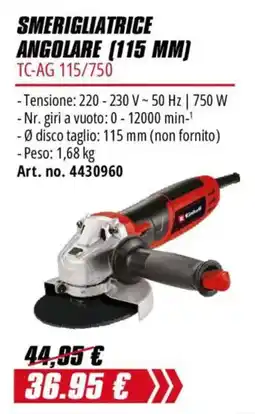 Einhell Smerigliatrice angolare 115 mm TC-AG 115/750 offerta