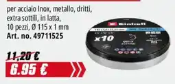 Einhell per acciaio Inox, metallo, dritti, extra sottili, in latta offerta