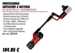 Einhell Soffiatore a batteria GP-LB 36/270 LI E - Solo brushless offerta