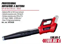 Einhell Soffiatore a batteria Einhell offerta