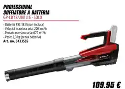 Einhell Soffiatore a batteria GP-LB 18/200 LI E - Solo offerta