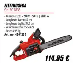 Einhell Elettrosegas GH-EC 1835 offerta